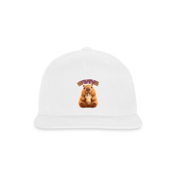 Sip Life Capybara Bubble Tea - Snapback Baseball Cap - white - Front