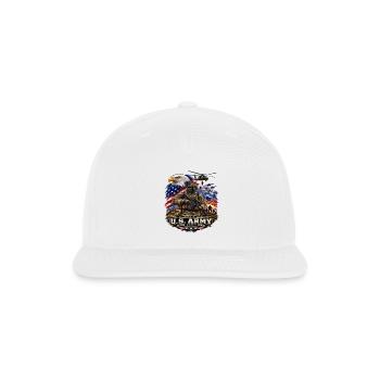 American Military Pride – Honor, Courage & Freedom - Snapback Baseball Cap - white - Front