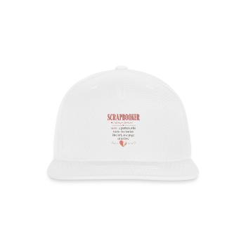 Scrapbooker Memory Art Definition - Snapback Baseball Cap - white - Front
