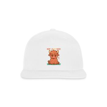 Not aMOOsed  - Snapback Baseball Cap - white - Front