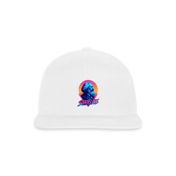 Stateless Neon Retro Portrait Karl Marx  - Snapback Baseball Cap - white - Front