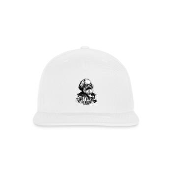 Chill Before the Revolution Revolutionar Karl Marx - Snapback Baseball Cap - white - Front