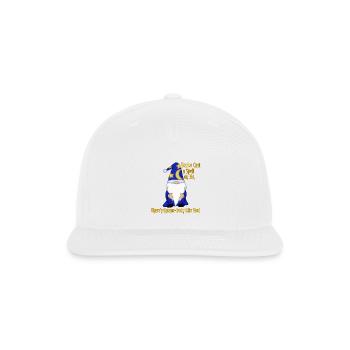 Gnome-O-Ween White Bearded Wizard Pun - Snapback Baseball Cap - white - Front