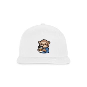 Sleepy Sloth Doctor Coffee - Snapback Baseball Cap - white - Front