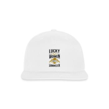 Sommelier Wine Drinking Tasting - Snapback Baseball Cap - white - Front