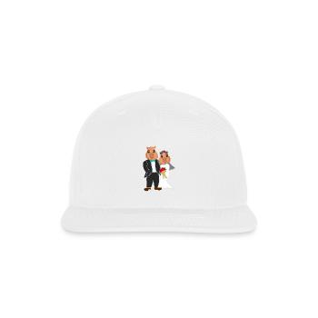 Wedding Marriage Capybara Whisperer Cavy Rodent - Snapback Baseball Cap - white - Front