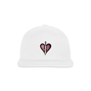 Broken Hearted - Snapback Baseball Cap - white - Front