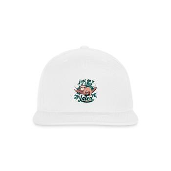 JUST DO IT LATER - Snapback Baseball Cap - white - Front