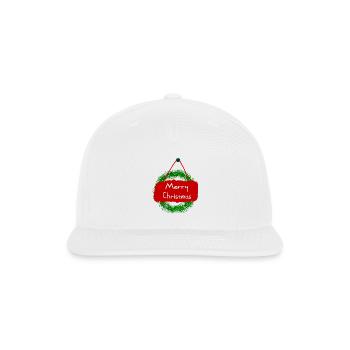 Merry Christmas greeting - Snapback Baseball Cap - white - Front