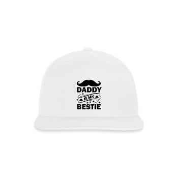 Daddy is my bestie - Snapback Baseball Cap - white - Front