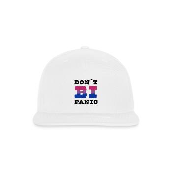 Don t BI Panic Bisexual LGBT Pride Bi Flag - Snapback Baseball Cap - white - Front