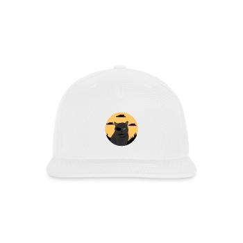 Black Cat - Snapback Baseball Cap - white - Front