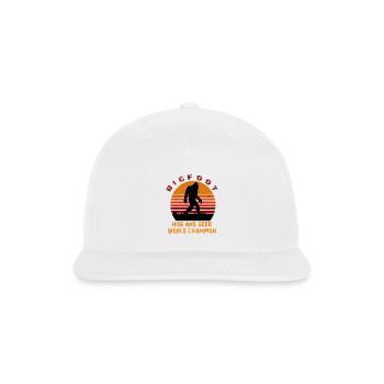 hide and seek bigfoot world champion - Snapback Baseball Cap - white - Front