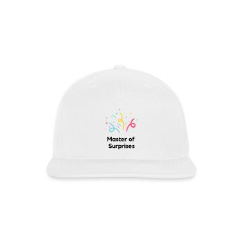 Master of surprises - Snapback Baseball Cap - white - Front