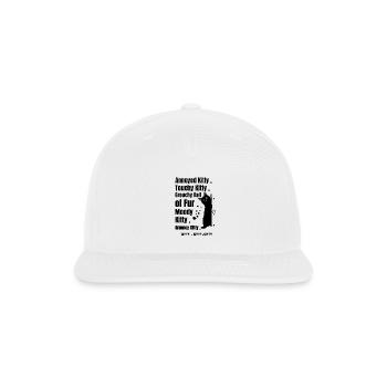 Annoyed Kitty,touchy and moody kitty ,grouchy ball - Snapback Baseball Cap - white - Front