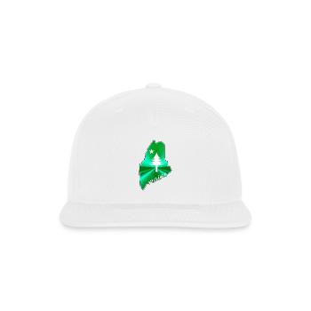 Pine tree and star 1901 flag of Maine State - Snapback Baseball Cap - white - Front