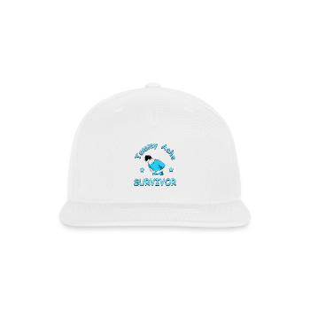 Tummy Ache Survivor Funny - Snapback Baseball Cap - white - Front