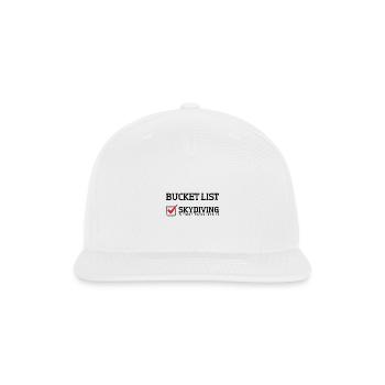 Skydiving Bucket List Funny Skydiver Parachuter - Snapback Baseball Cap - white - Front