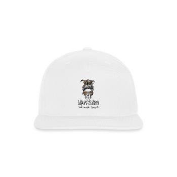 Skull I like murder shows comfy clothes and maybe - Snapback Baseball Cap - white - Front