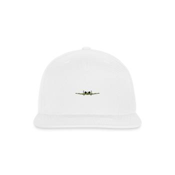 Retro Warplane A10 Thunderbolt Warthog Plane Fight - Snapback Baseball Cap - white - Front