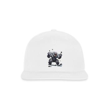 Giant Grey Beast - Snapback Baseball Cap - white - Front