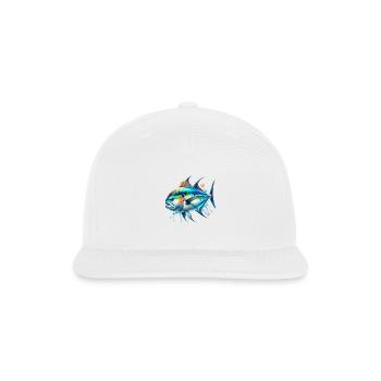 Giant Trevally Fish - Snapback Baseball Cap - white - Front