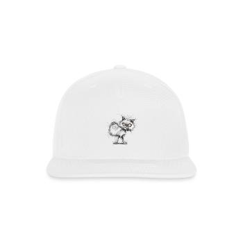 Funny Cat - Snapback Baseball Cap - white - Front