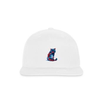 Funny Cat - Snapback Baseball Cap - white - Front