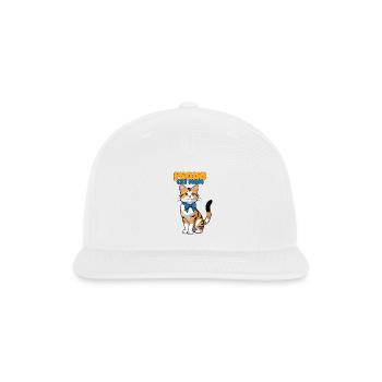 Proud Cat Mom Mama Orange Cat Tabby Pet Women Girl - Snapback Baseball Cap - white - Front