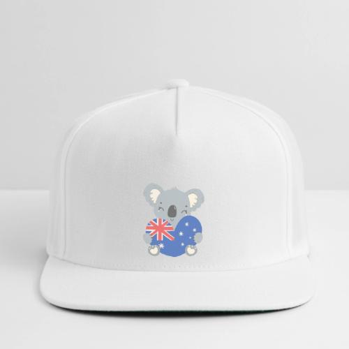 Australia Day Collection - Koala with Heart Flag - Snapback Baseball Cap