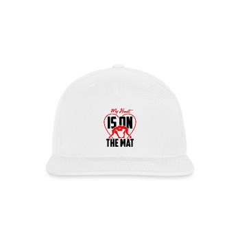 Wrestling My Heart is on the Mat 3 - Snapback Baseball Cap - white - Front