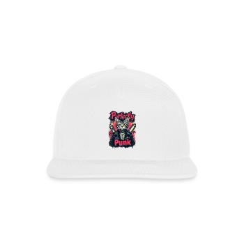 Punk cat for a Punk cat friend cat owner - Snapback Baseball Cap - white - Front