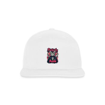 Punk cat for a Punk cat friend cat owner - Snapback Baseball Cap - white - Front