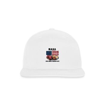 Patriotic American Breakfast Health For a - Snapback Baseball Cap - white - Front