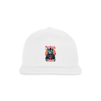 Punk cat for a Punk cat friend cat owner - Snapback Baseball Cap - white - Front