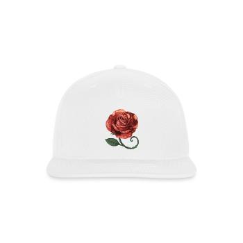 Pretty Pepperoni Slice Rose - Snapback Baseball Cap - white - Front