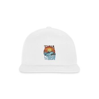 Ocean Depths and Tuna - Snapback Baseball Cap - white - Front