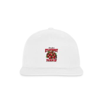 "Berry Good Vintage Strawberry Farm - Snapback Baseball Cap - white - Front