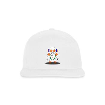 Futuristic Battle Bot - Snapback Baseball Cap - white - Front