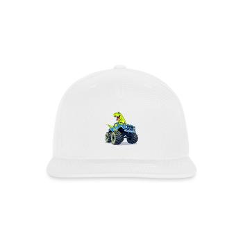 Prehistoric Power Ride Dino Meets Monster Truck - Snapback Baseball Cap - white - Front
