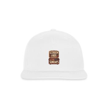 Screen-Free Sundays Retro Radio Revival - Snapback Baseball Cap - white - Front