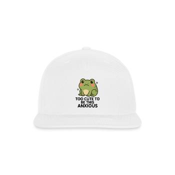 Too Cute To Be This Anxious - Snapback Baseball Cap - white - Front