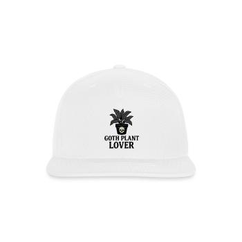 Goth Plant Skull Design - Snapback Baseball Cap - white - Front