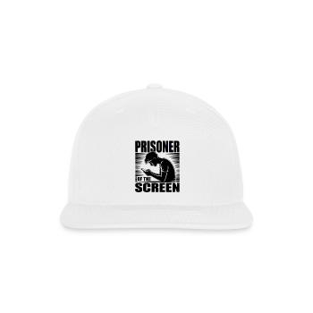 Prisoner of the Screen Illustration - Snapback Baseball Cap - white - Front
