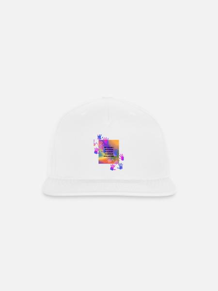 "Our footprints in life unite us to create an inde - Snapback Baseball Cap - white