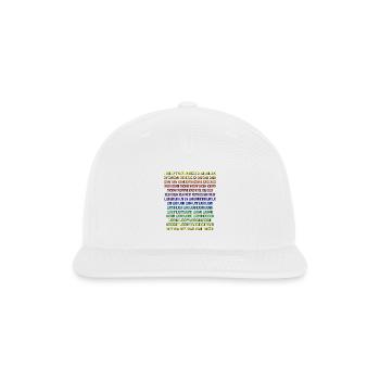 Latin Numbers - 7Color - Snapback Baseball Cap - white - Front