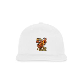 Meteor With Fireball Impact Design - Snapback Baseball Cap - white - Front