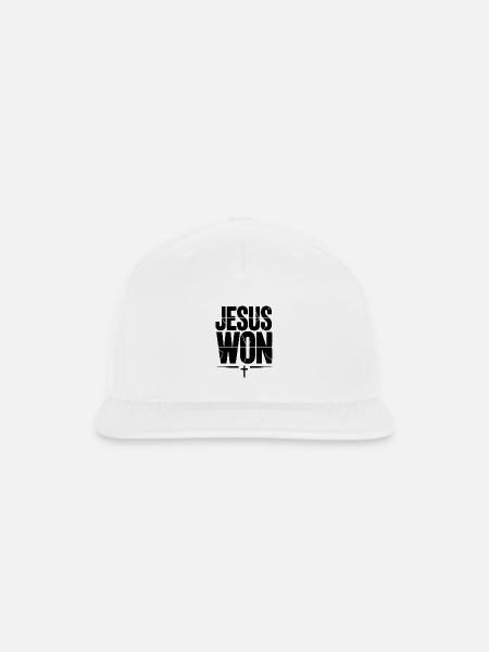 Jesus Won - Snapback Baseball Cap - white
