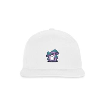 Whimsical Mushroom Ghost - Snapback Baseball Cap - white - Front