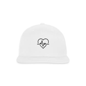 Pulse Heartline Icon - Snapback Baseball Cap - white - Front